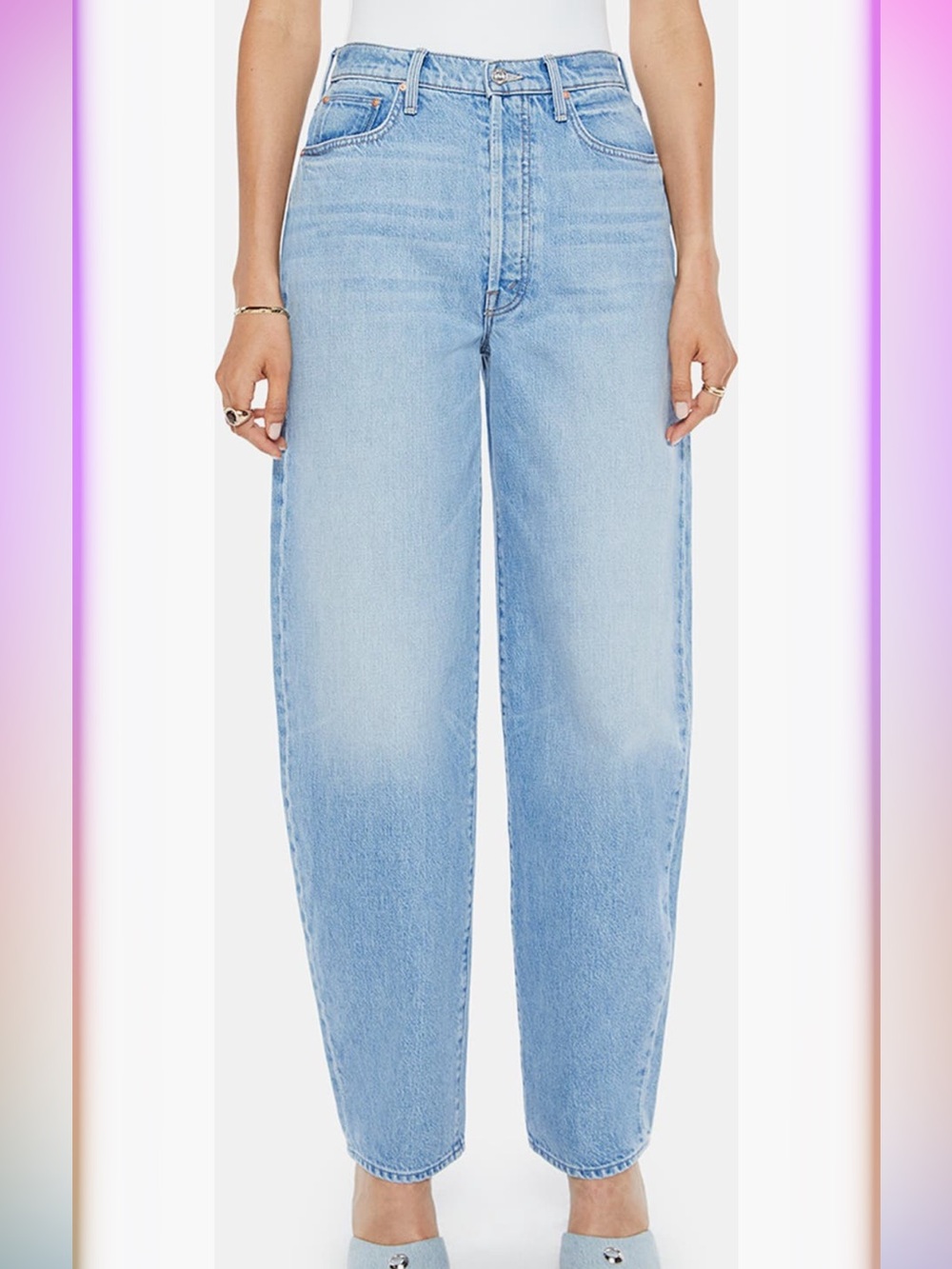 MOTHER The Fangirl Skimp Barrel Leg Jeans (Funk 'n' Flair)